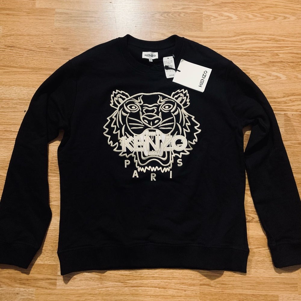 Kenzo Sweatshirt Black/Beige, NWT, Size XL